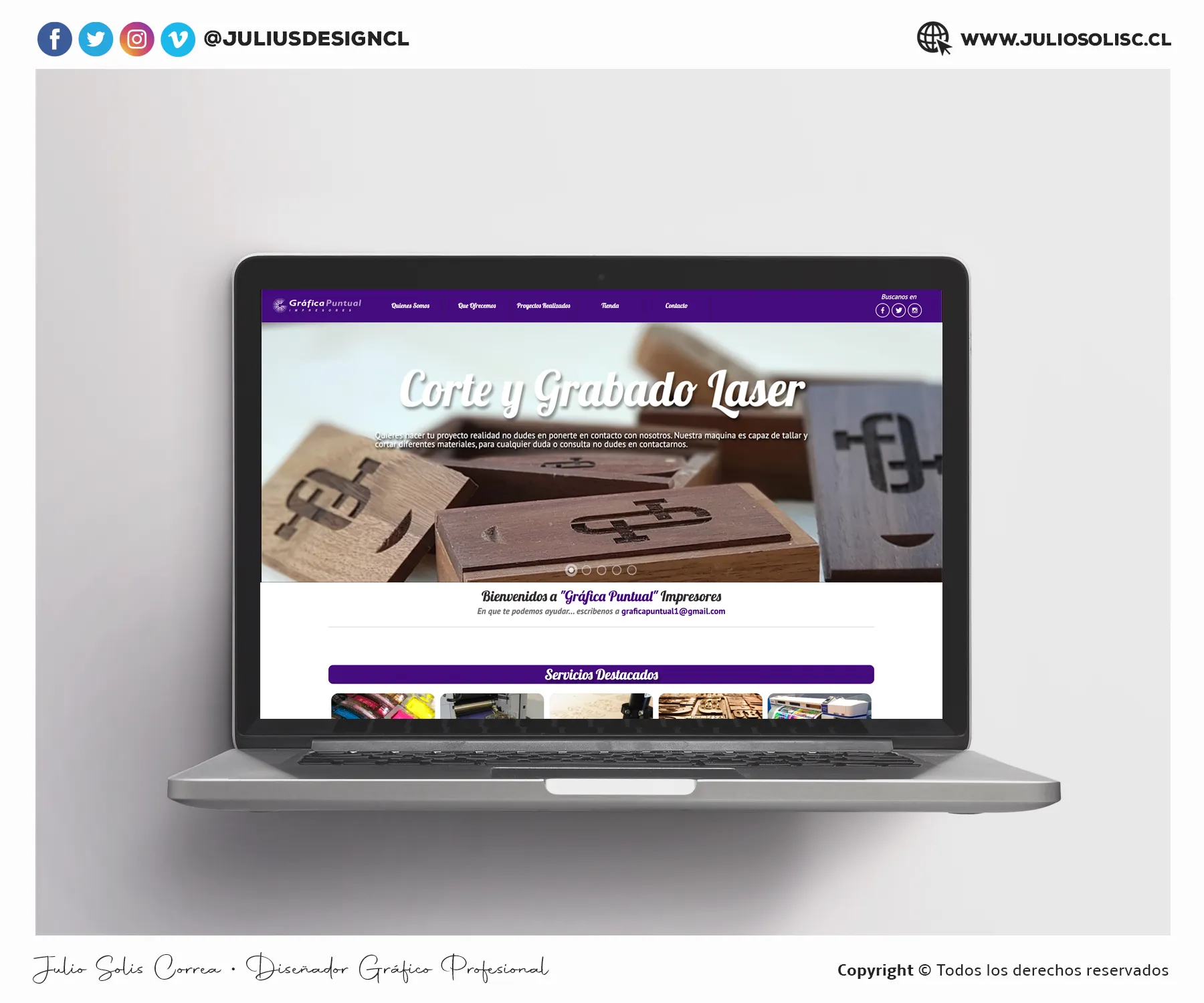 Sitio web cliente Gráfica Puntual Impresores