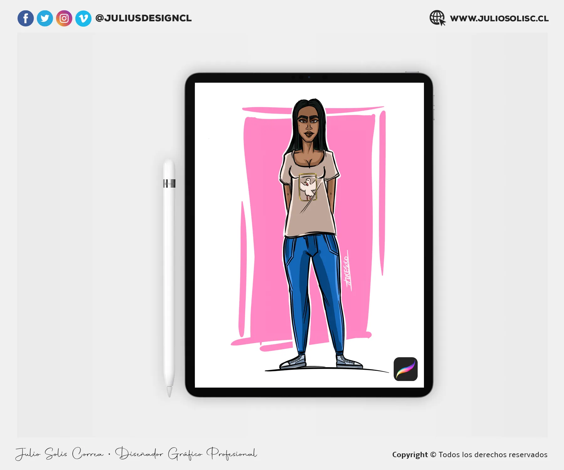 Ilustración personaje mujer