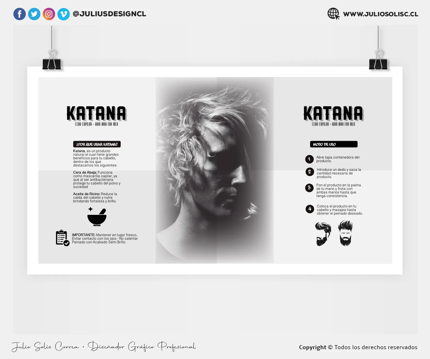 Afiche impresos Katana Pomade