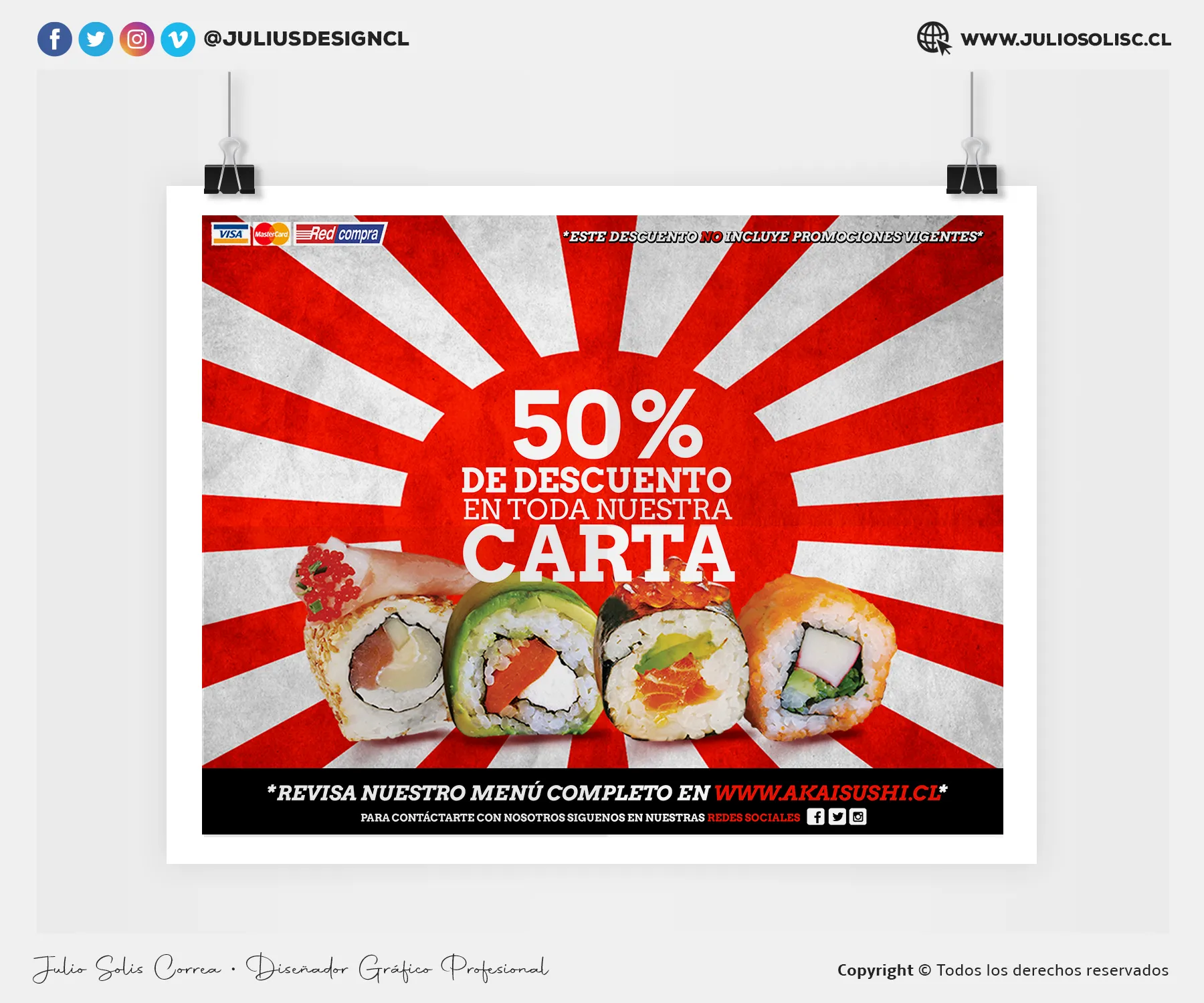 Afiche Akai Sushi RRSS