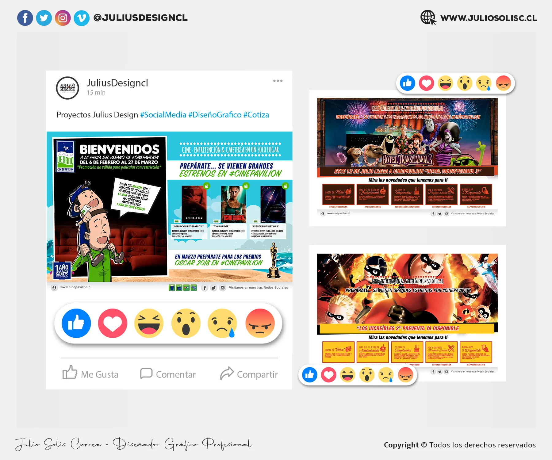 Post rrss Cine Pavilion cartelera