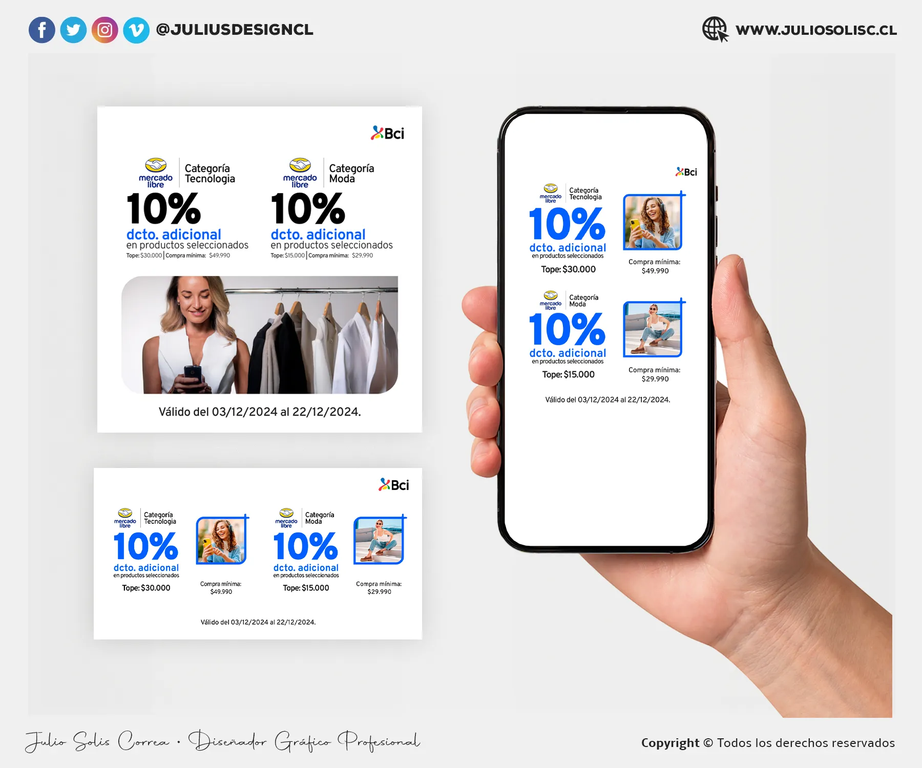 Post paid media Bci convenio Mercado Libre