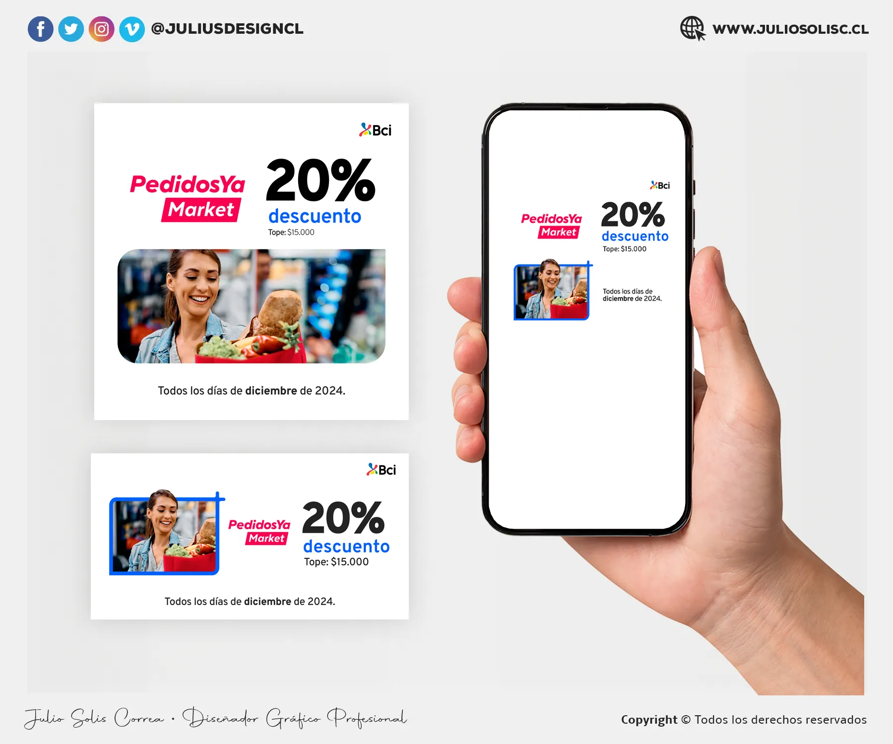 Post paid media Bci convenio Pedidos Ya Market