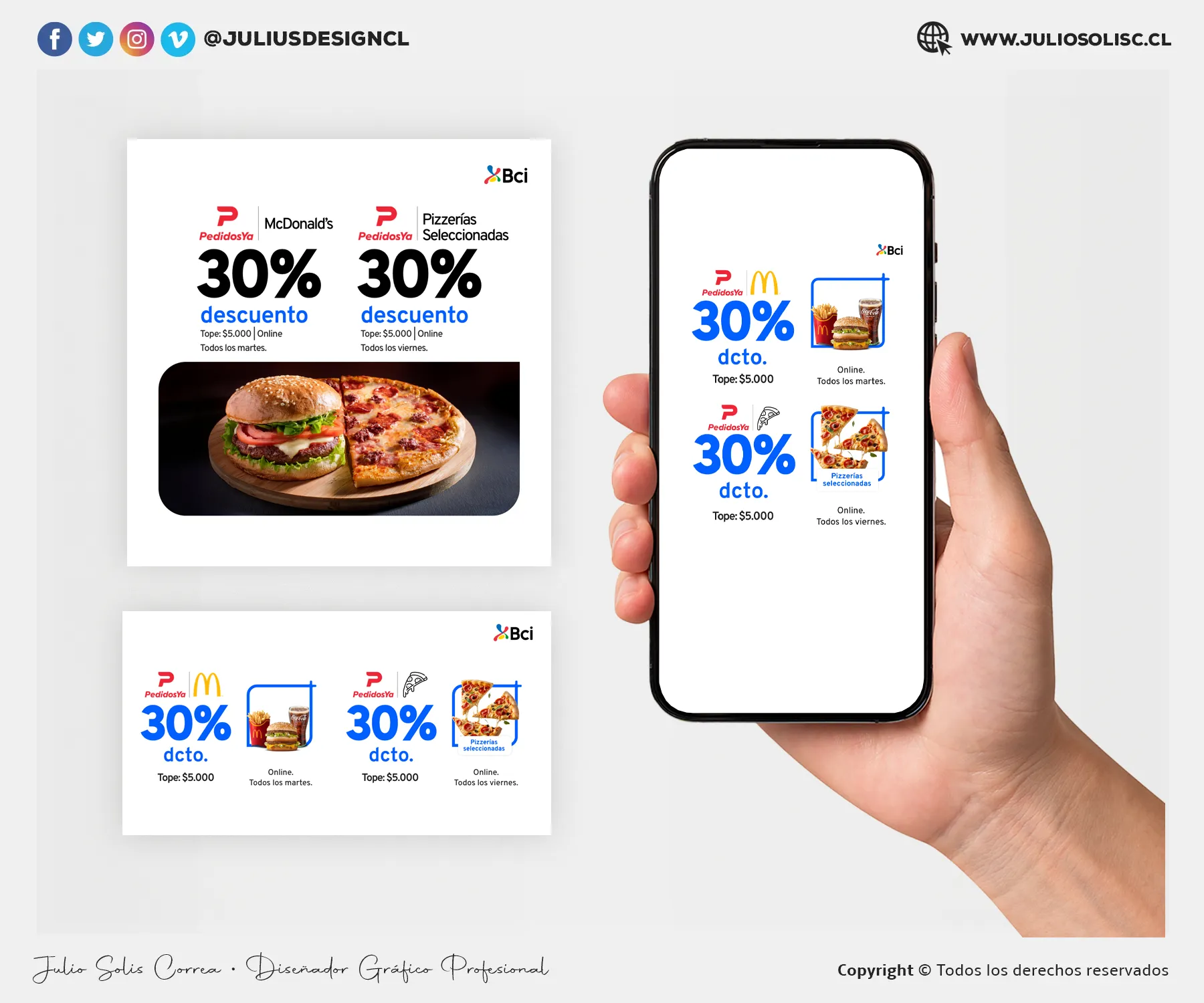 Post paid media Bci convenio Pedidos Ya